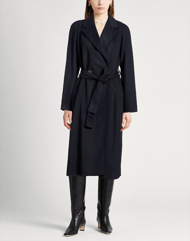 Woman Coat Midnight blue Size 10 Wool, Polyester, Acrylic