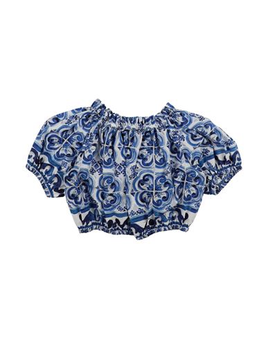 Kid Girl Top Blue Size 6 Cotton