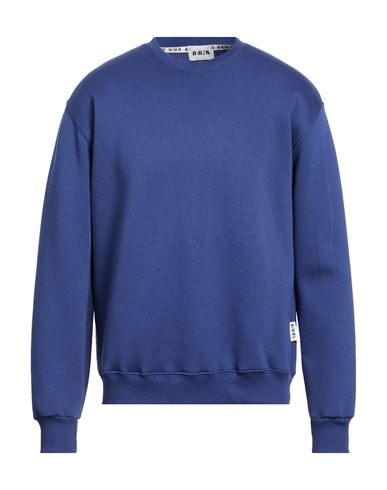 Man Sweatshirt Blue Size M Cotton, Polyester