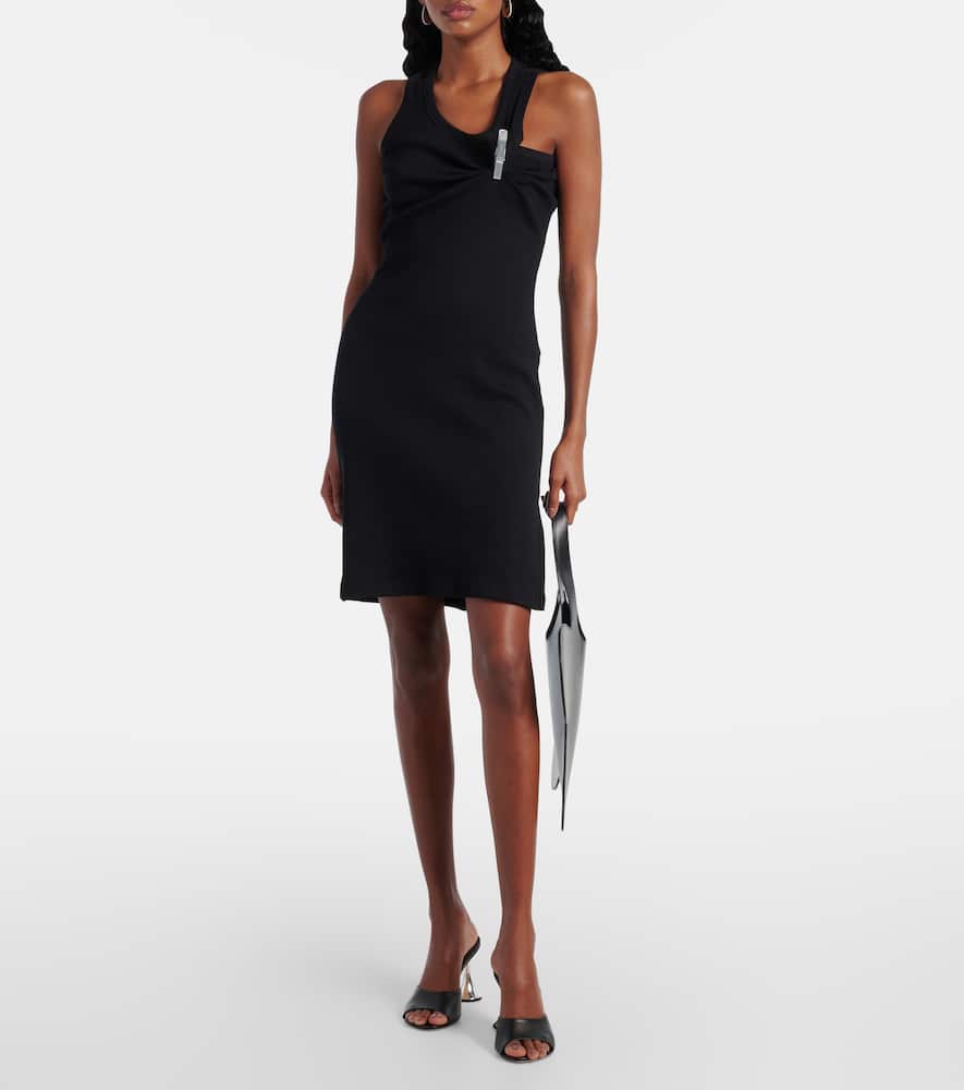 Washing Clip cotton jersey minidress