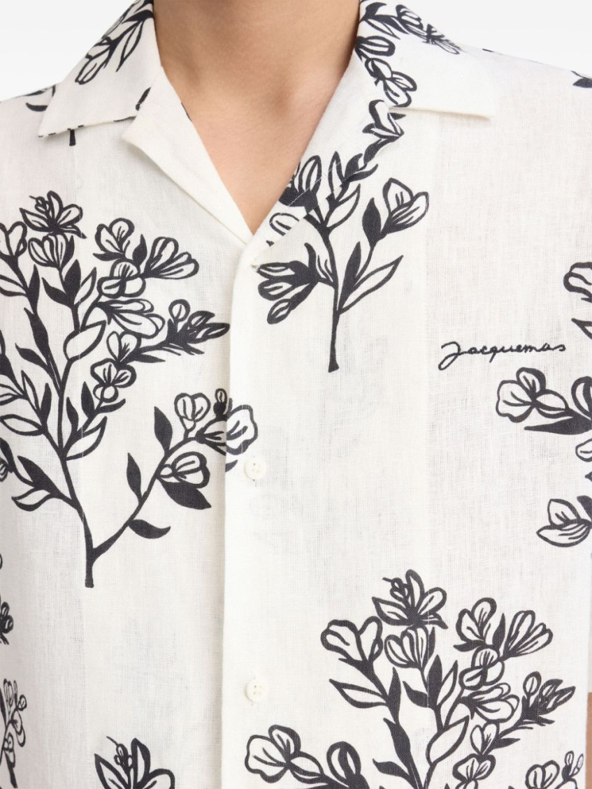 La Chemise Jean floral-print shirt - White
