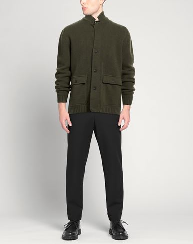 Man Cardigan Military green Size 44 Virgin Wool
