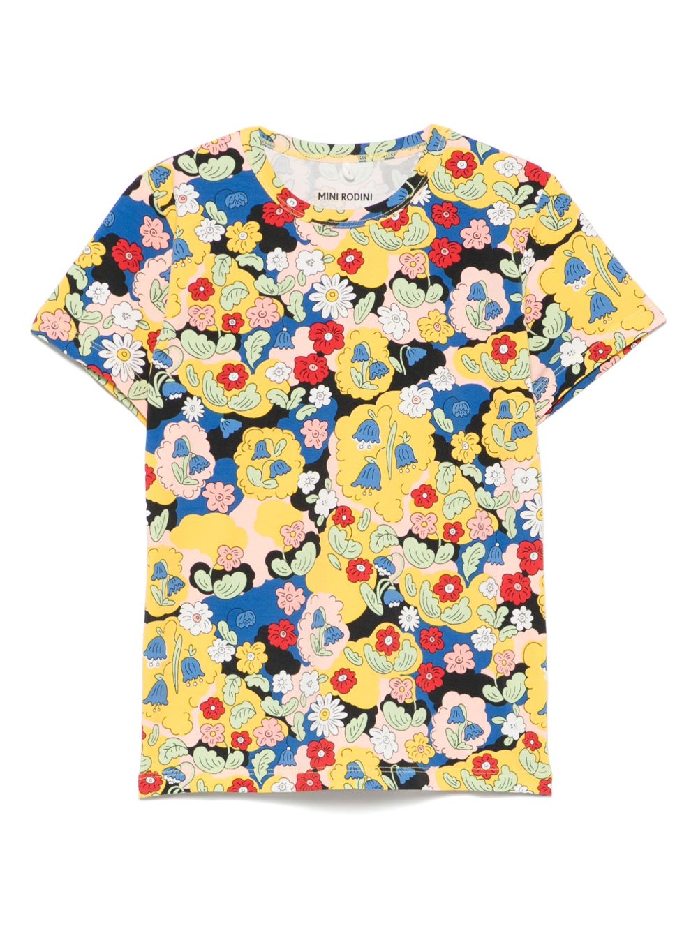 Mini Rodini floral-print T-shirt - Yellow