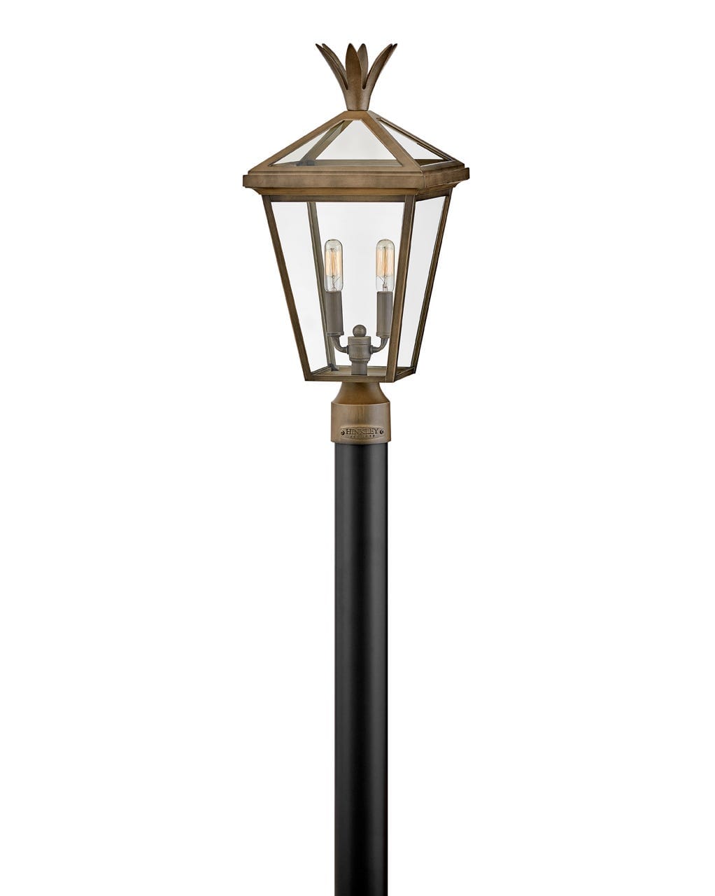 Burnished Bronze LED Post Top or Pier Mount Lantern from the Palma Collection