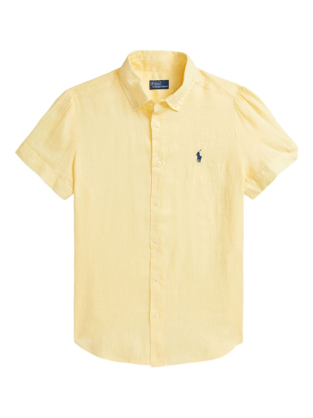 Short-sleeve buttoned-up shirt - Yellow