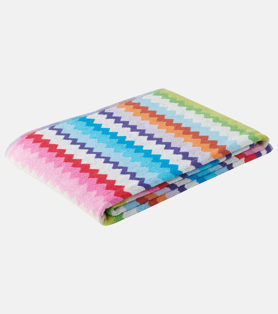 Zig Zag cotton terry beach towel