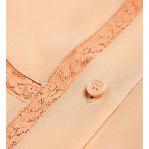 Lace trim shirt - Neutrals