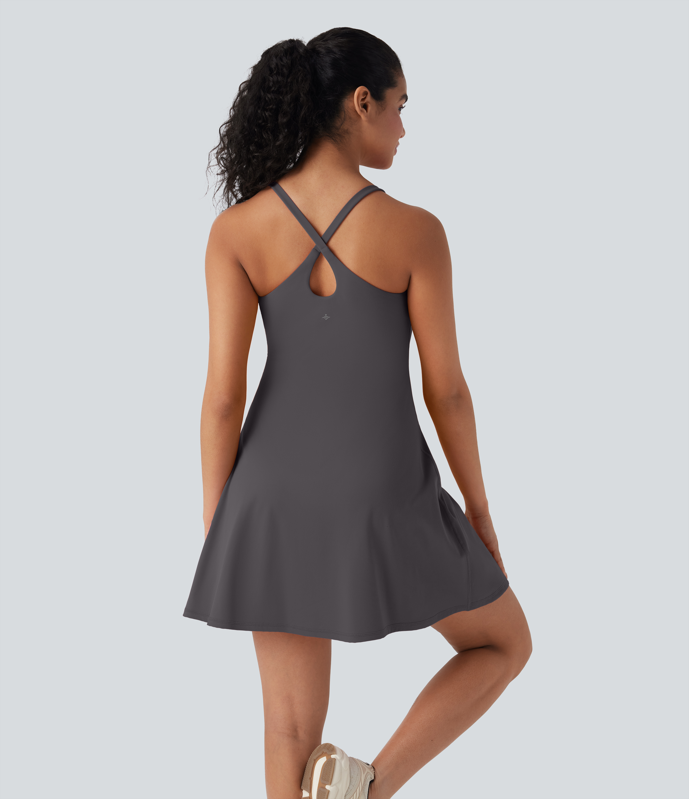 SoftlyZero™ Plush Active Dress-Longer Length-Easy Peezy Edition DD-F Cups Workout Dress - Magnet