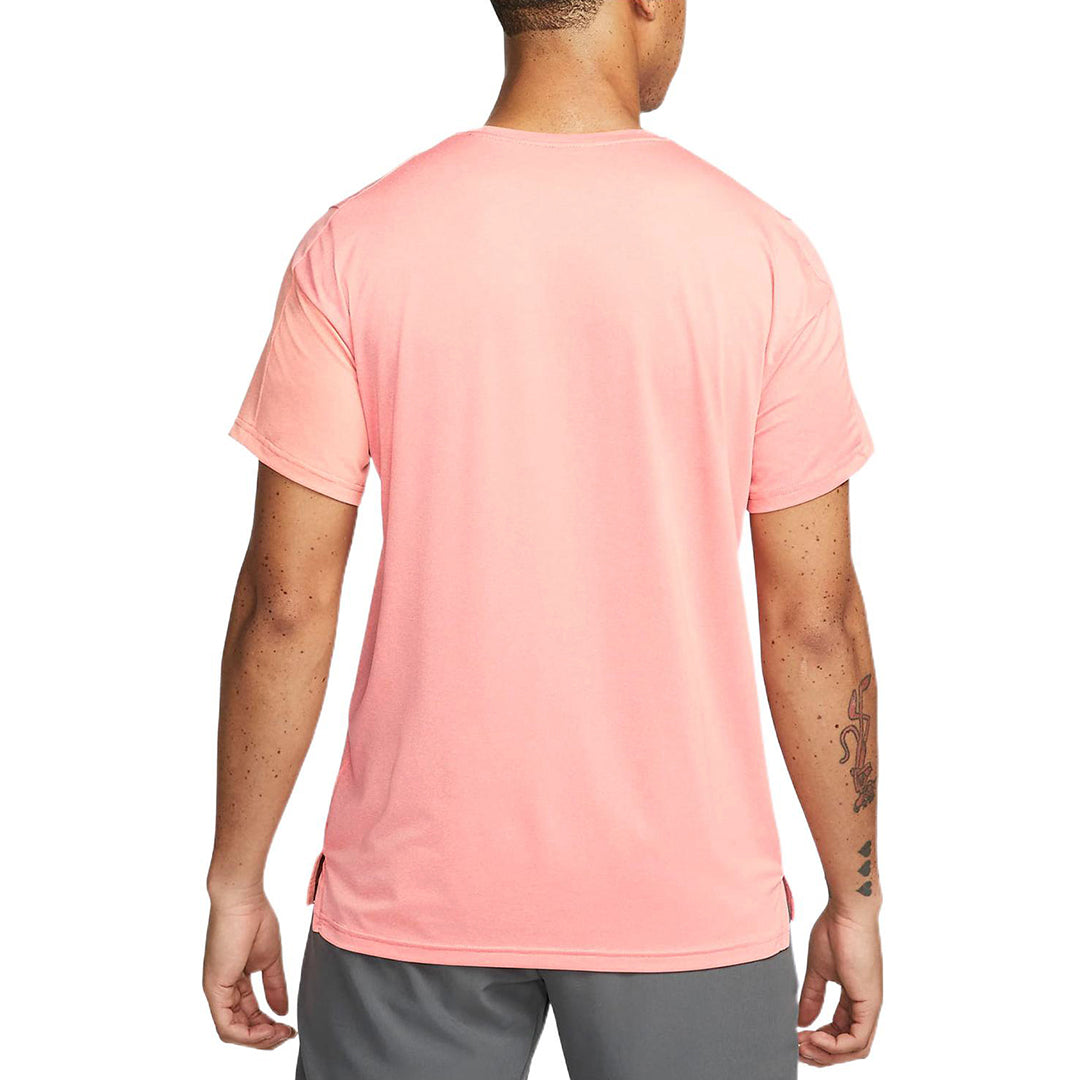 Pro Dri-FIT Solid Color Casual Sports Quick Dry Round Neck Short Sleeve Pink