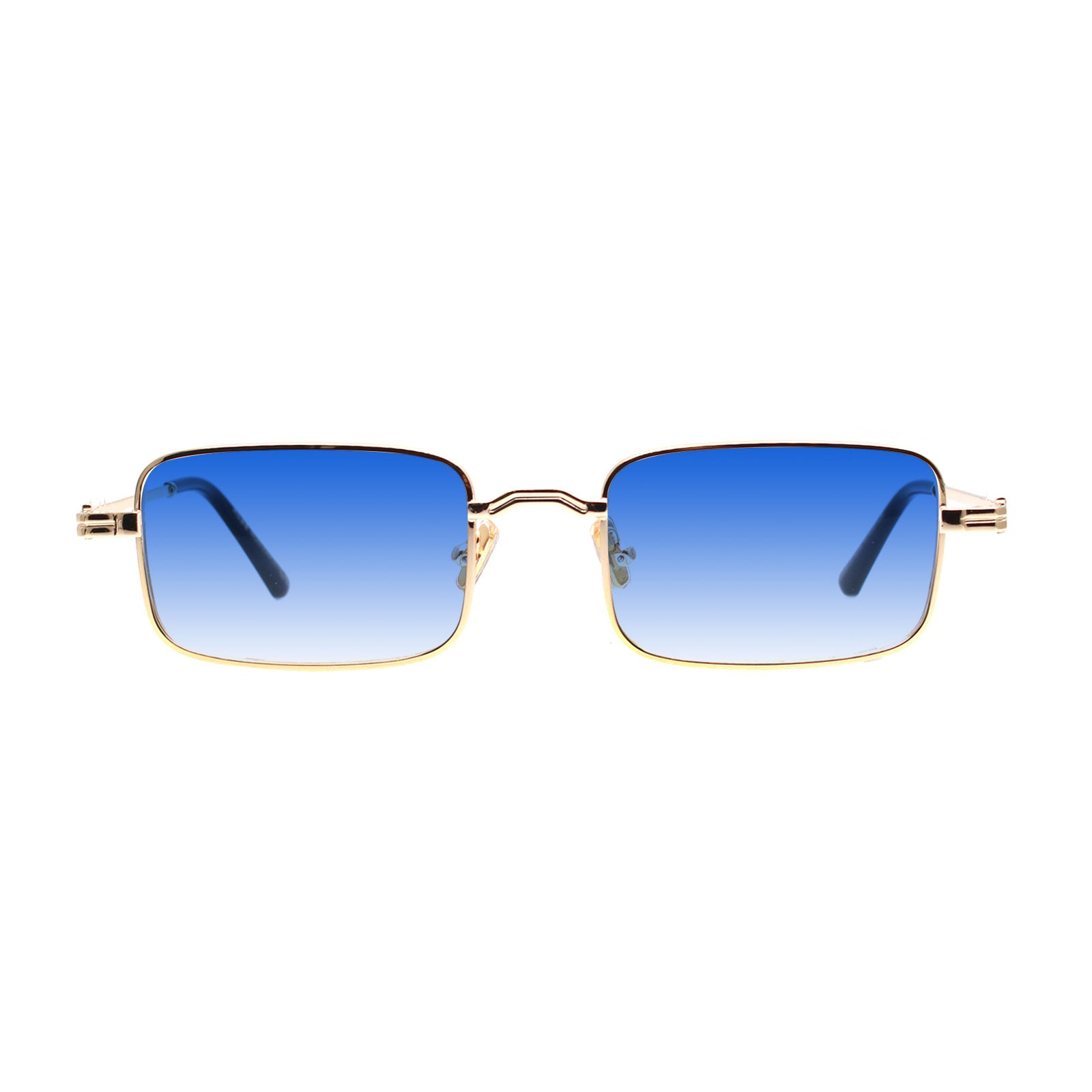 XLAB Unisex KAPITI Sunglasses Metal Silver Smoke Squared Polarized