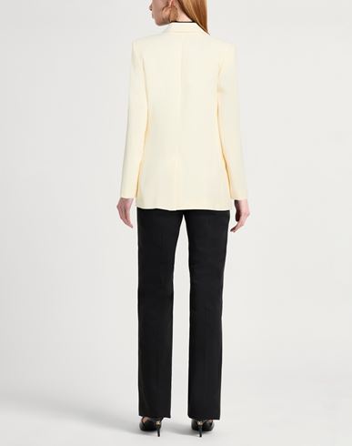 Woman Blazer Cream Size 10 Polyester, Elastane
