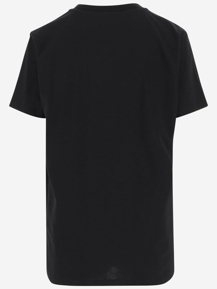 Cotton T-shirt With Cast-effect Logo