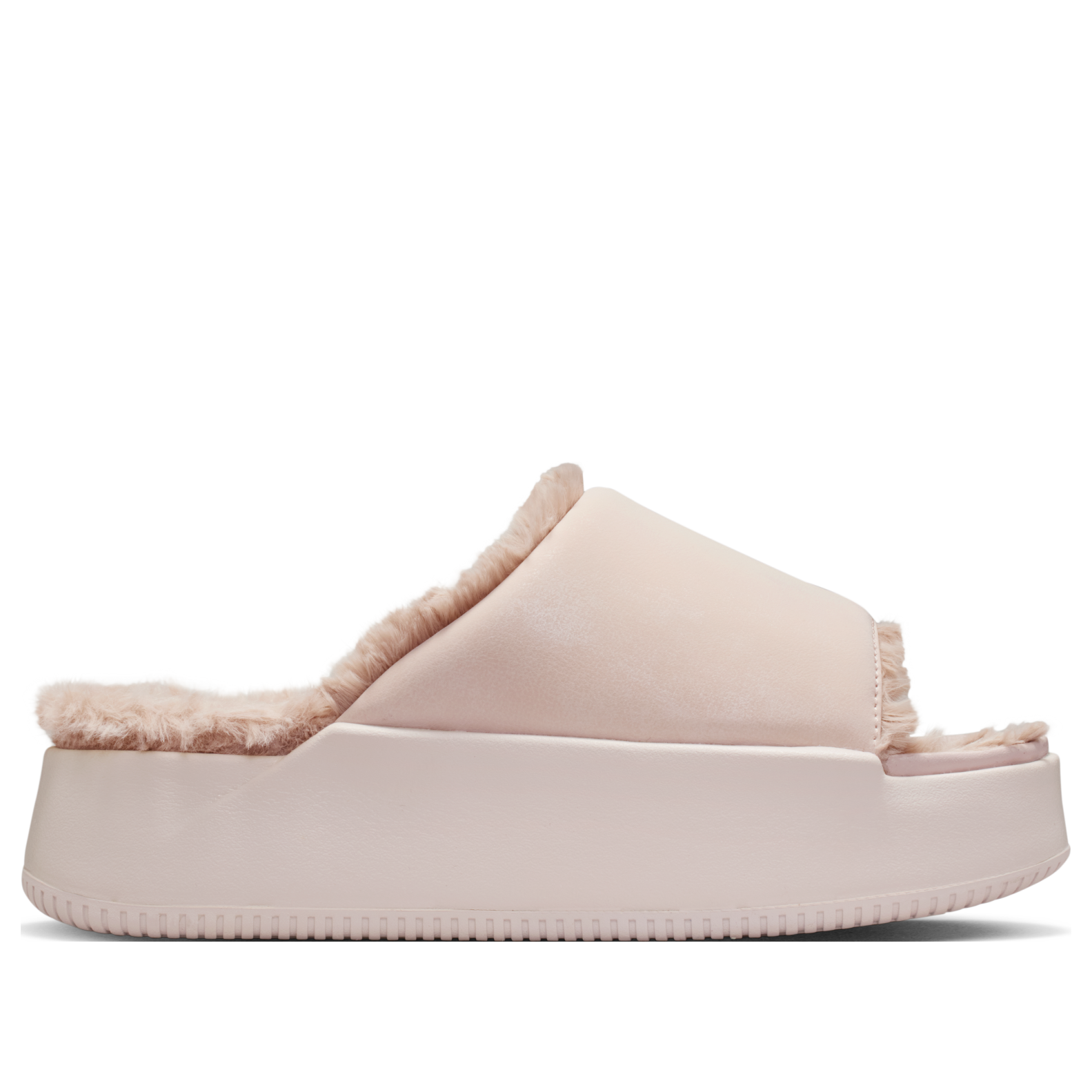 (WMNS) Calm Elevation Fur Slides 'Slit Red Malt'