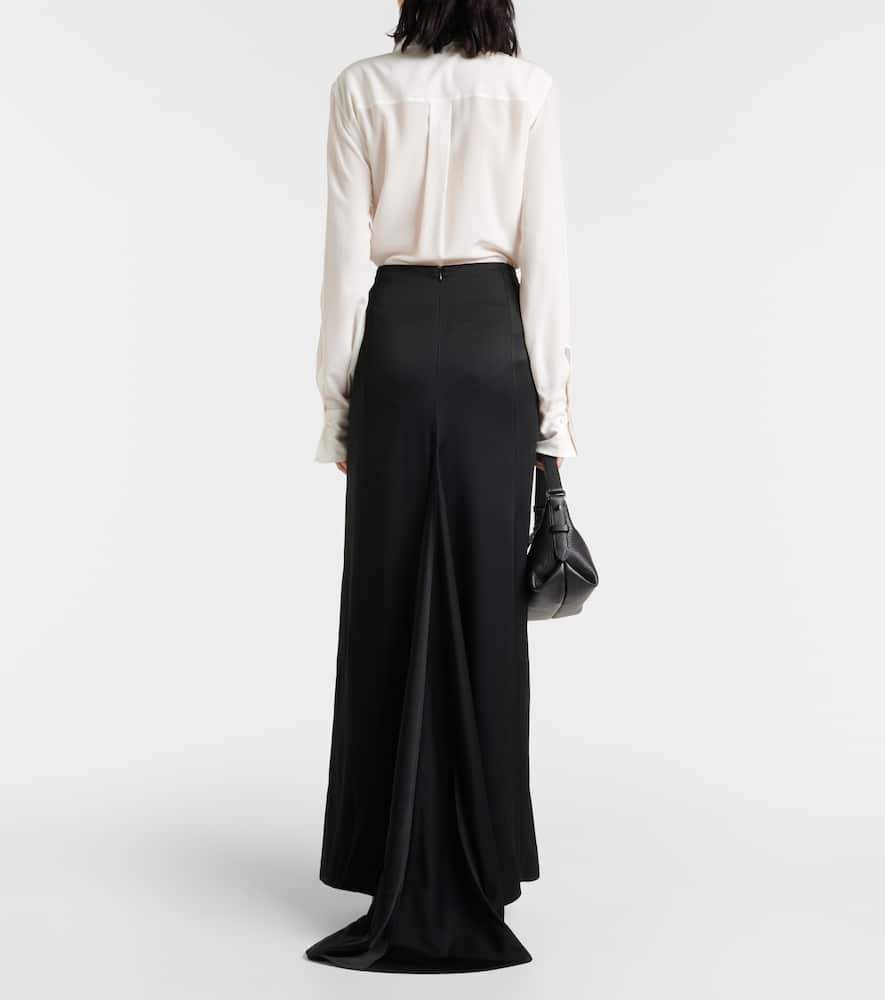 Satin maxi skirt