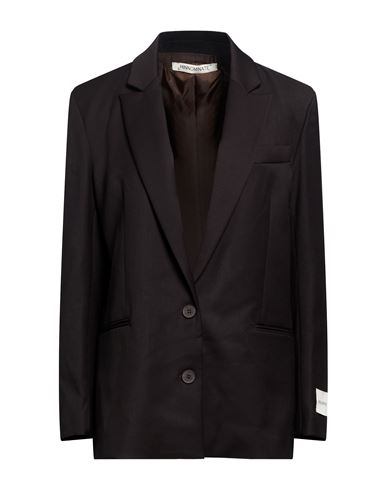 Woman Blazer Dark brown Size S Polyester, Viscose, Elastane