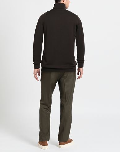 Man Turtleneck Dark brown Size XXL Merino Wool
