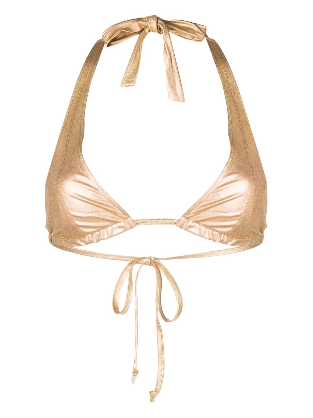 Halterneck metallic bikini - Gold