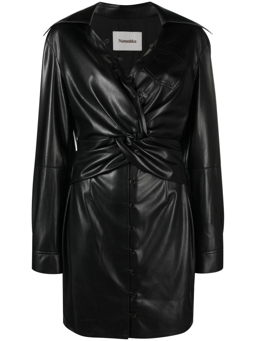Marto faux-leather minidress - Black