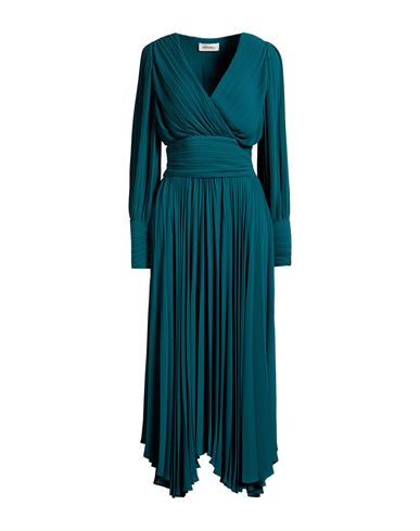 Woman Midi dress Emerald green Size 4 Polyester
