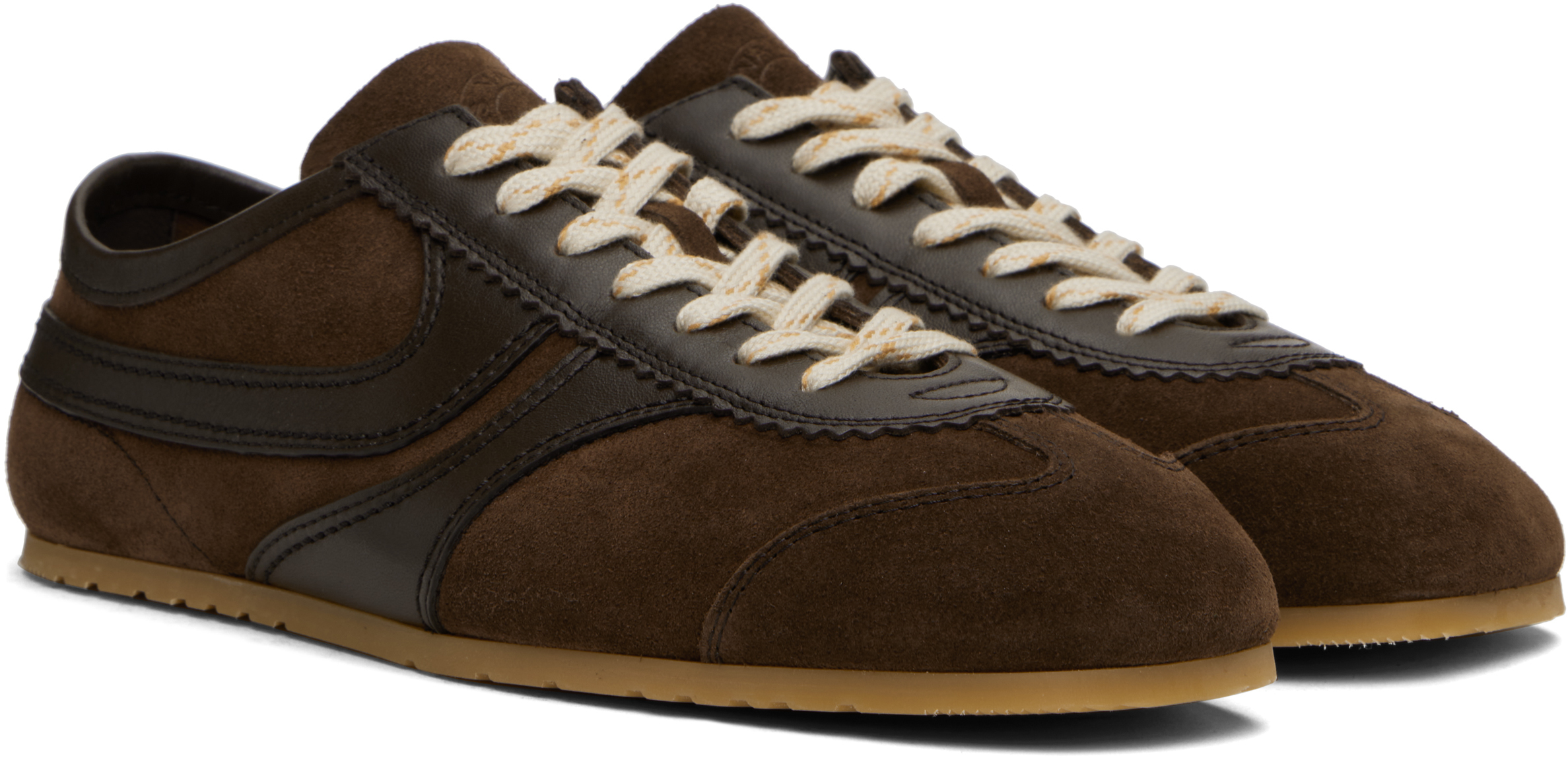 Dries Van Noten Brown Suede Sneakers