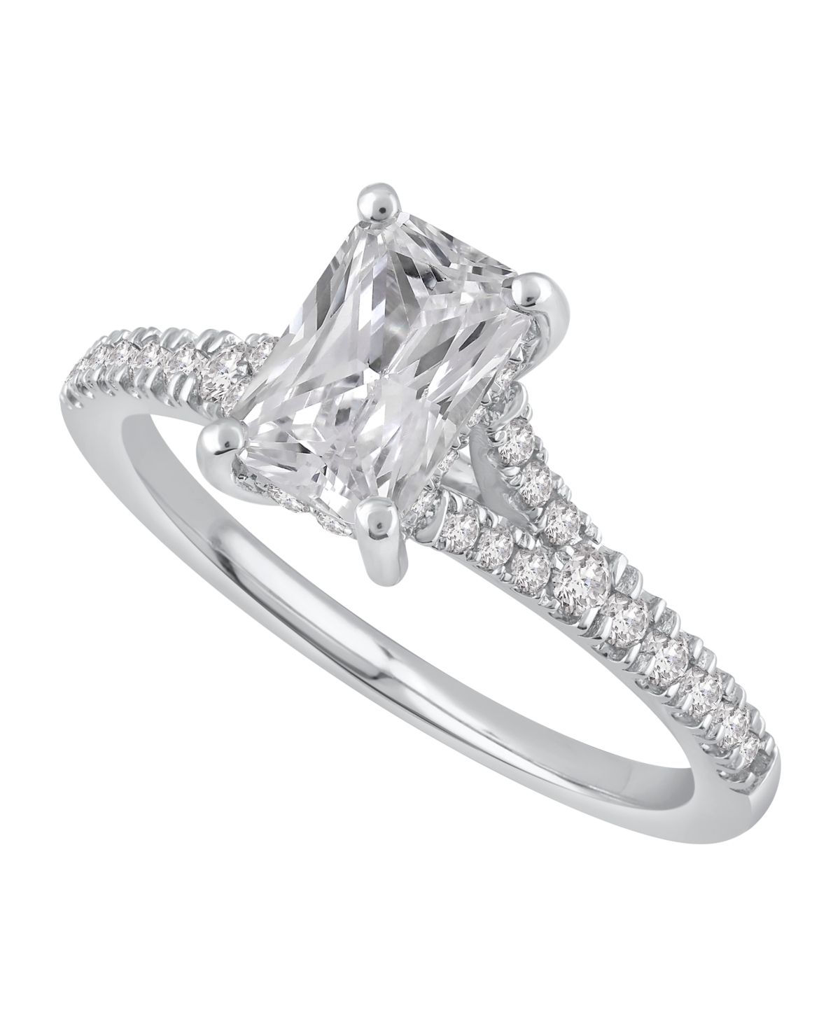 Certified Lab-Grown Diamond Engagement Ring (1-1/4 ct. t.w.) in 14k White Gold - 14k White Gold