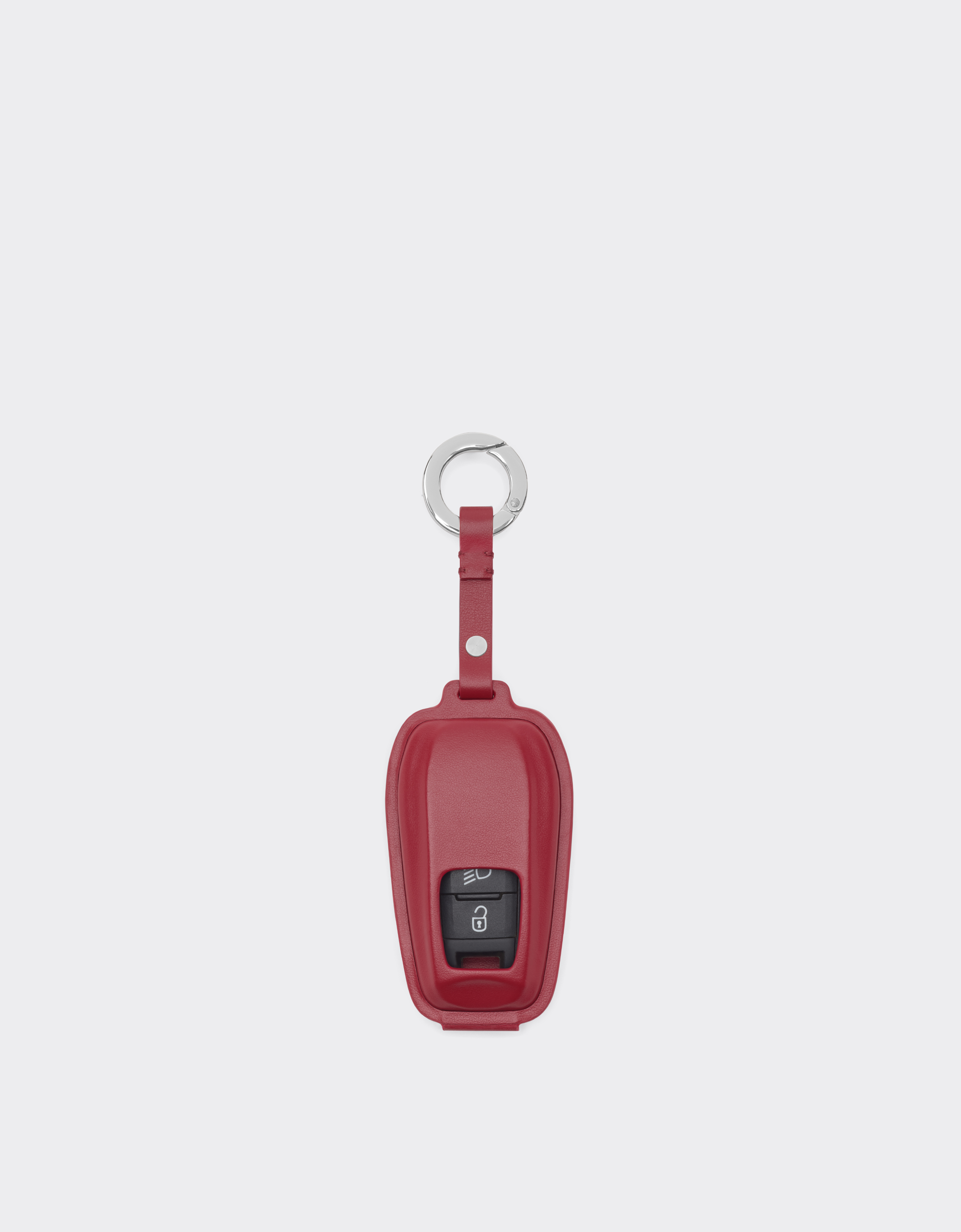 Leather key ring with logo