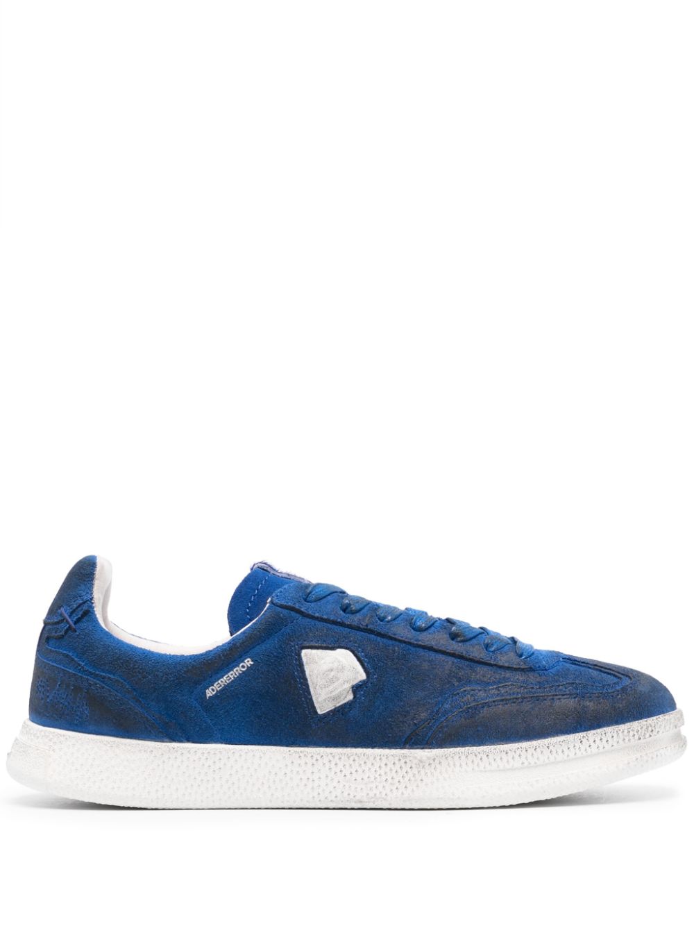 Raff logo-embroidered suede sneakers - Blue