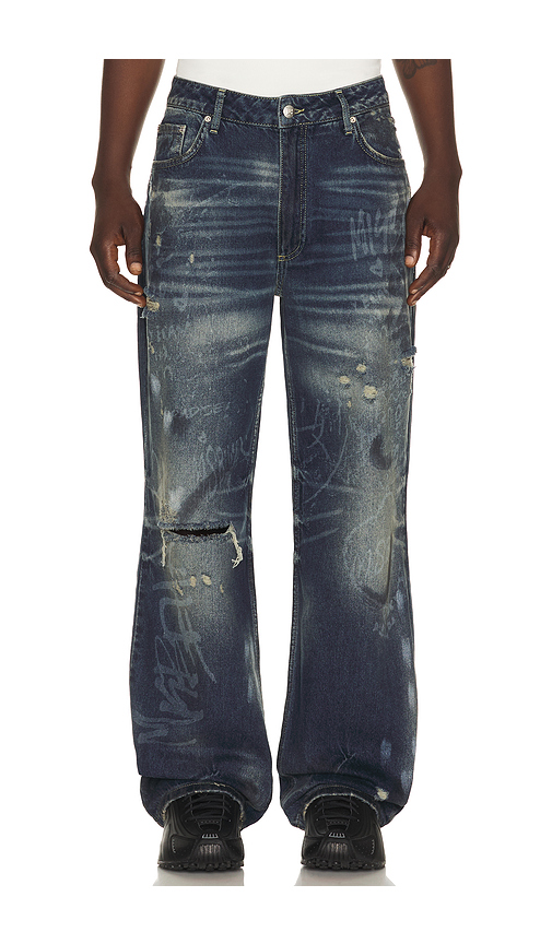 MISBHV Laser Tagged Denim Jeans in Blue. 31. Also , 32