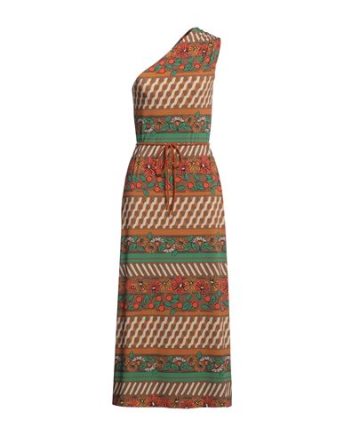 Siyu Woman Maxi dress Brown Size 8 Polyamide, Elastane