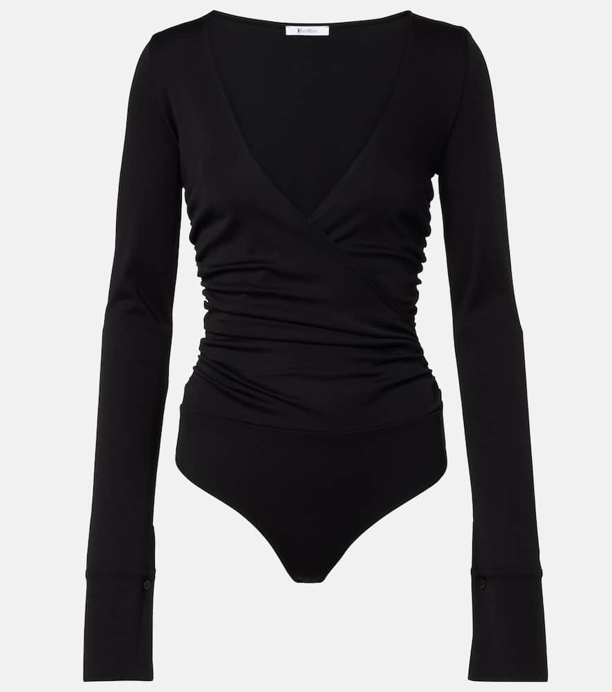 Nigella draped wool bodysuit