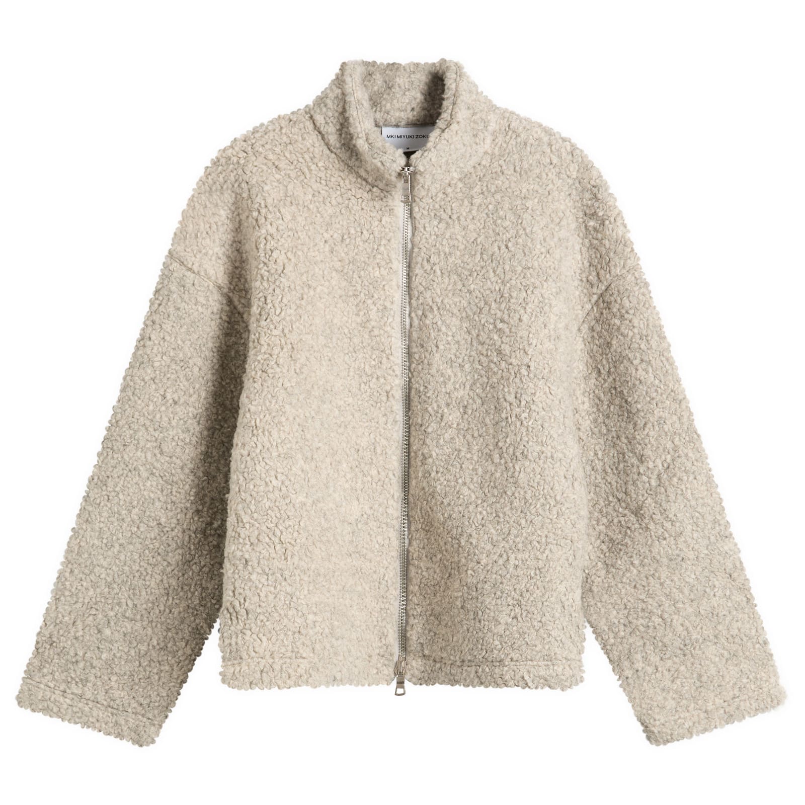 Men's Wool Fleece Track Jacket Oatmeal