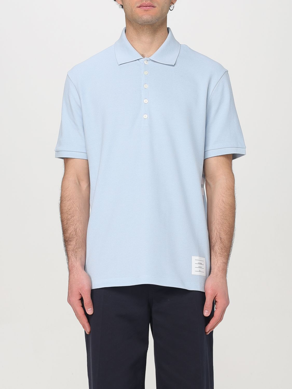 Polo Shirt Men color Gnawed Blue
