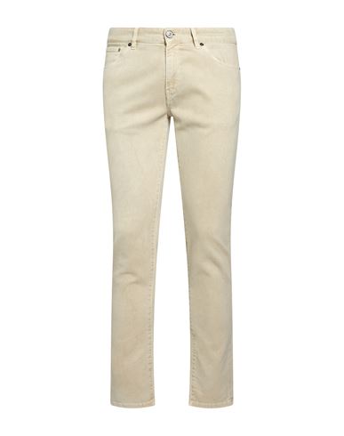 Man Jeans Beige Size 32 Cotton, Elastane