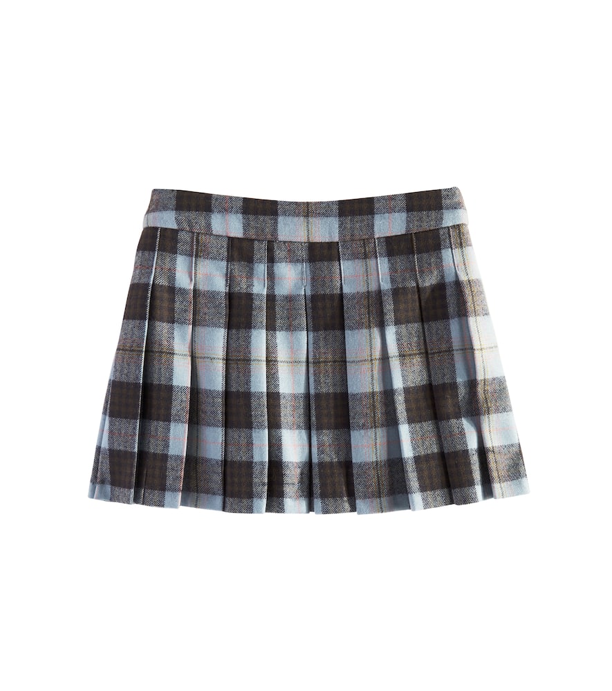 Bonpoint Talissa checked wool skirt