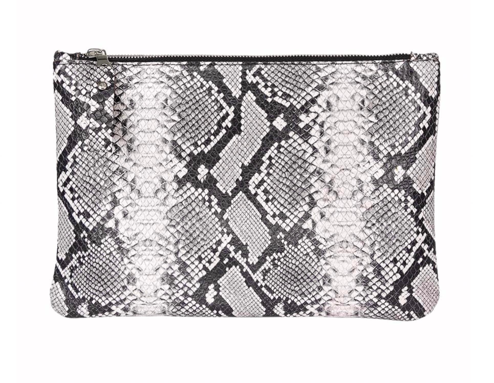 Women Leather Clutch In Python