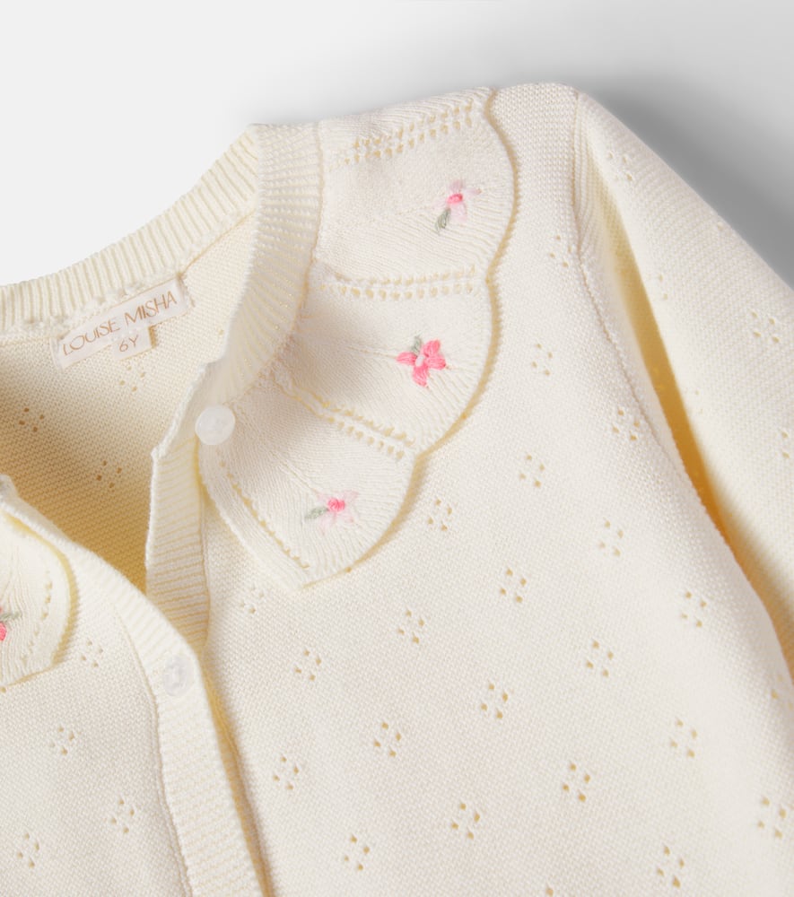 Mynalette embroidered cotton cardigan