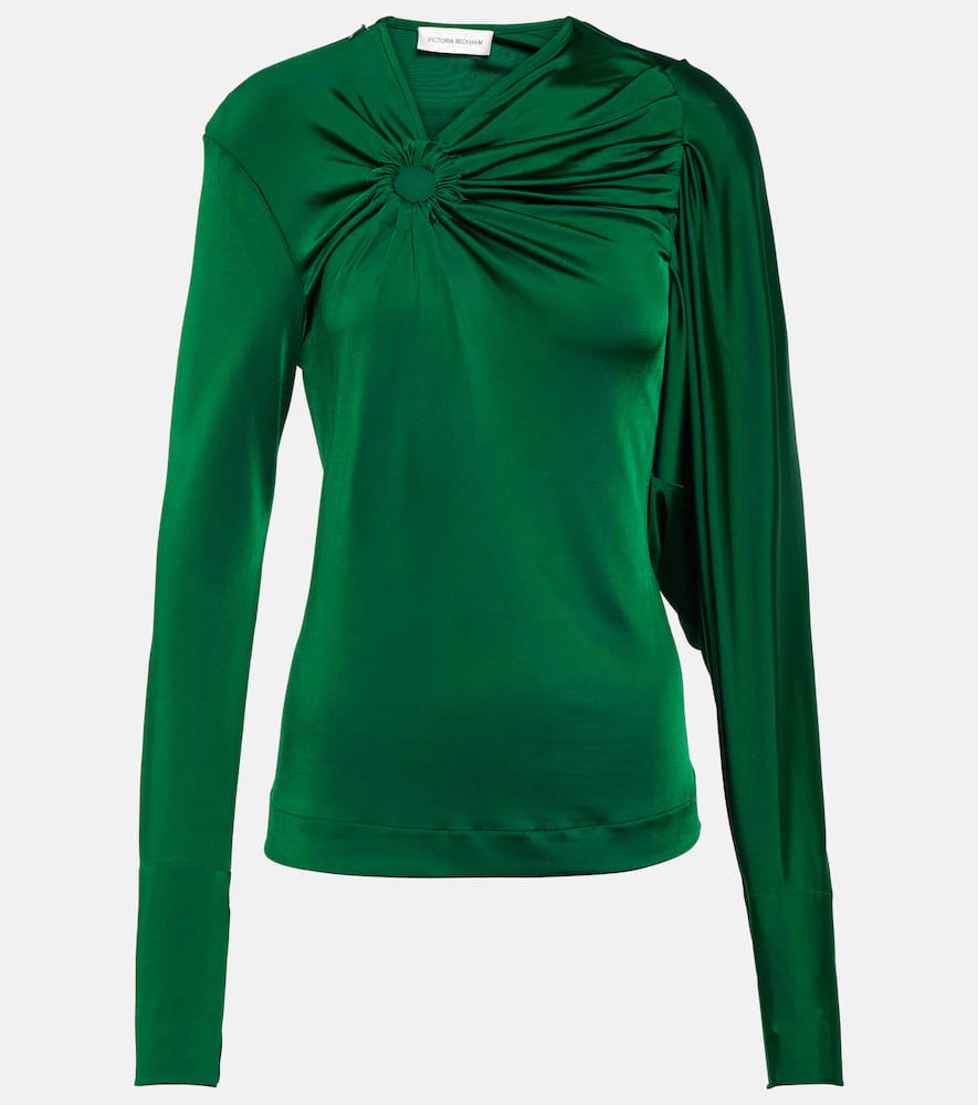 Gathered jersey top