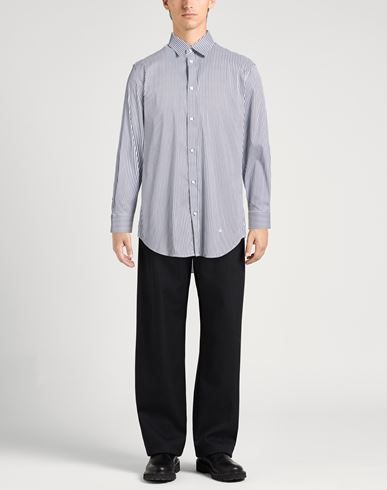 Man Shirt Navy Size L Cotton, Polyamide, Elastane