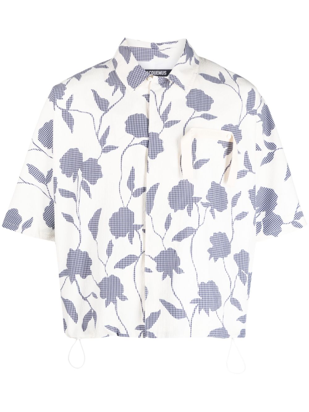 La Chemise Disgreghi rose-print shirt - White