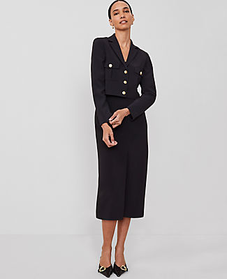 Ann Taylor The Petite Column Maxi Skirt in Fluid Crepe