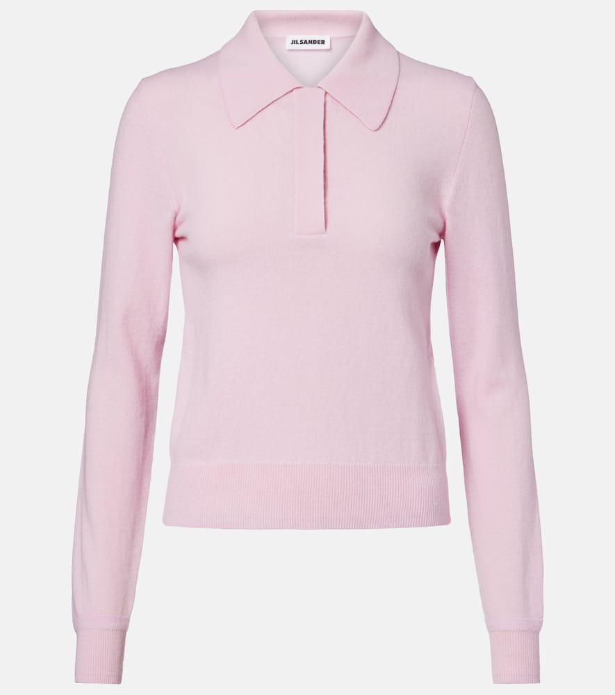 Virgin wool polo sweater
