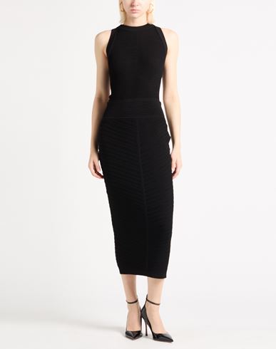 Woman Maxi dress Black Size 8 Viscose, Polyester, Polyamide