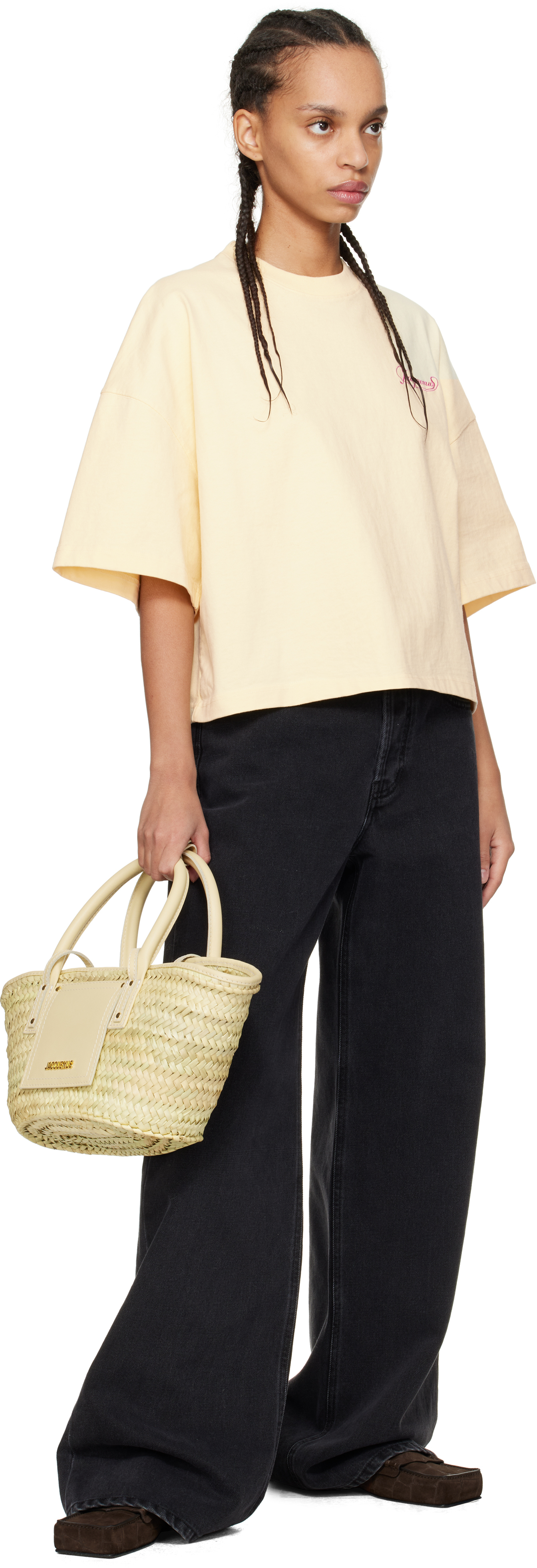 JACQUEMUS Beige Les Classiques 'The small Soli basket' Tote