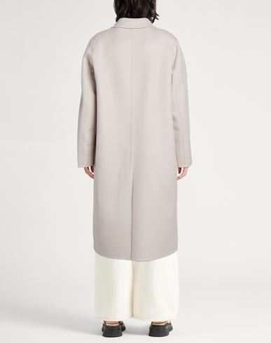 Paltò Fabbrica Woman Coat Light grey Size 10 Wool, Polyester, Viscose