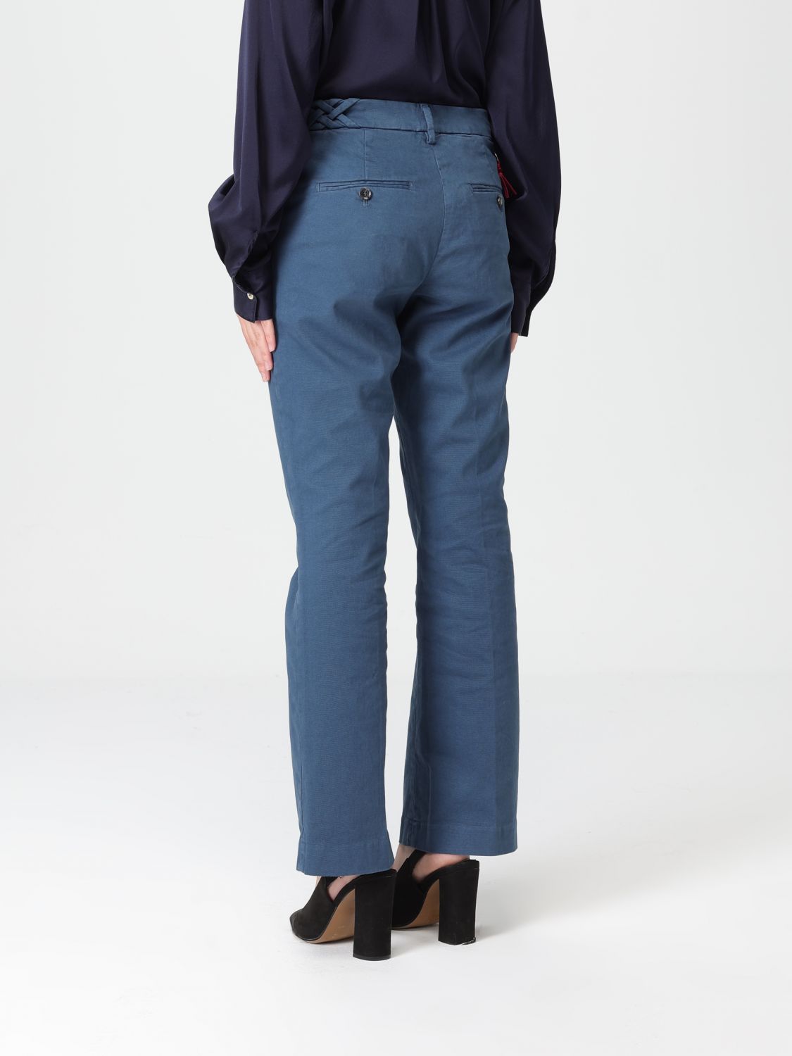 Pants Woman color Gnawed Blue