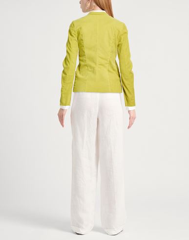 Woman Blazer Lime green Size 6 Leather