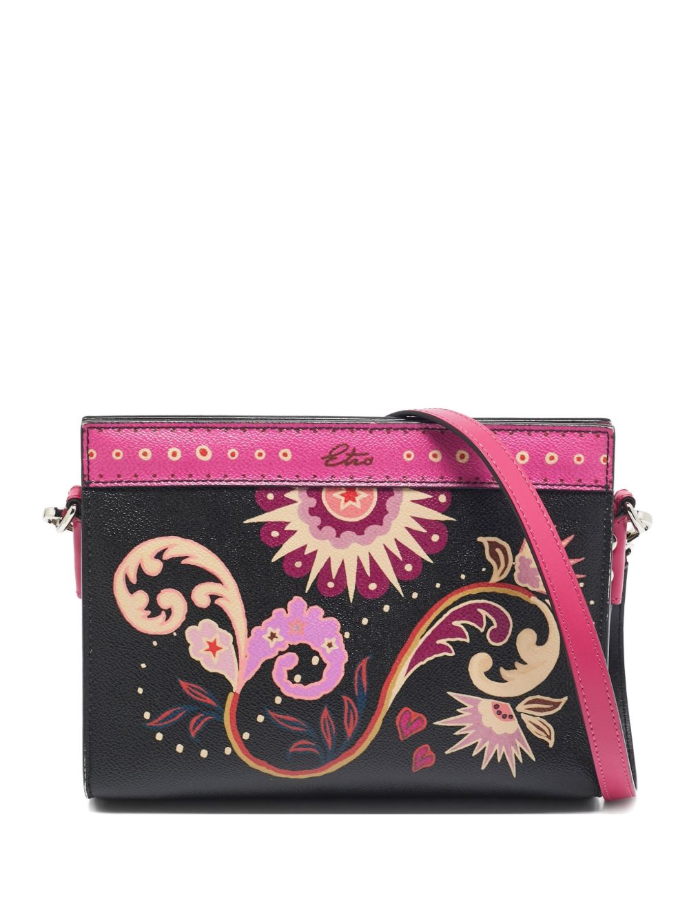 Paisley floral crossbody bag - Black
