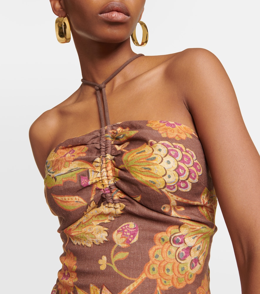 Josefina floral linen midi dress