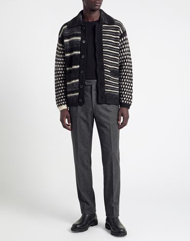 Man Cardigan Black Size 36 Alpaca wool, Wool, Polyamide