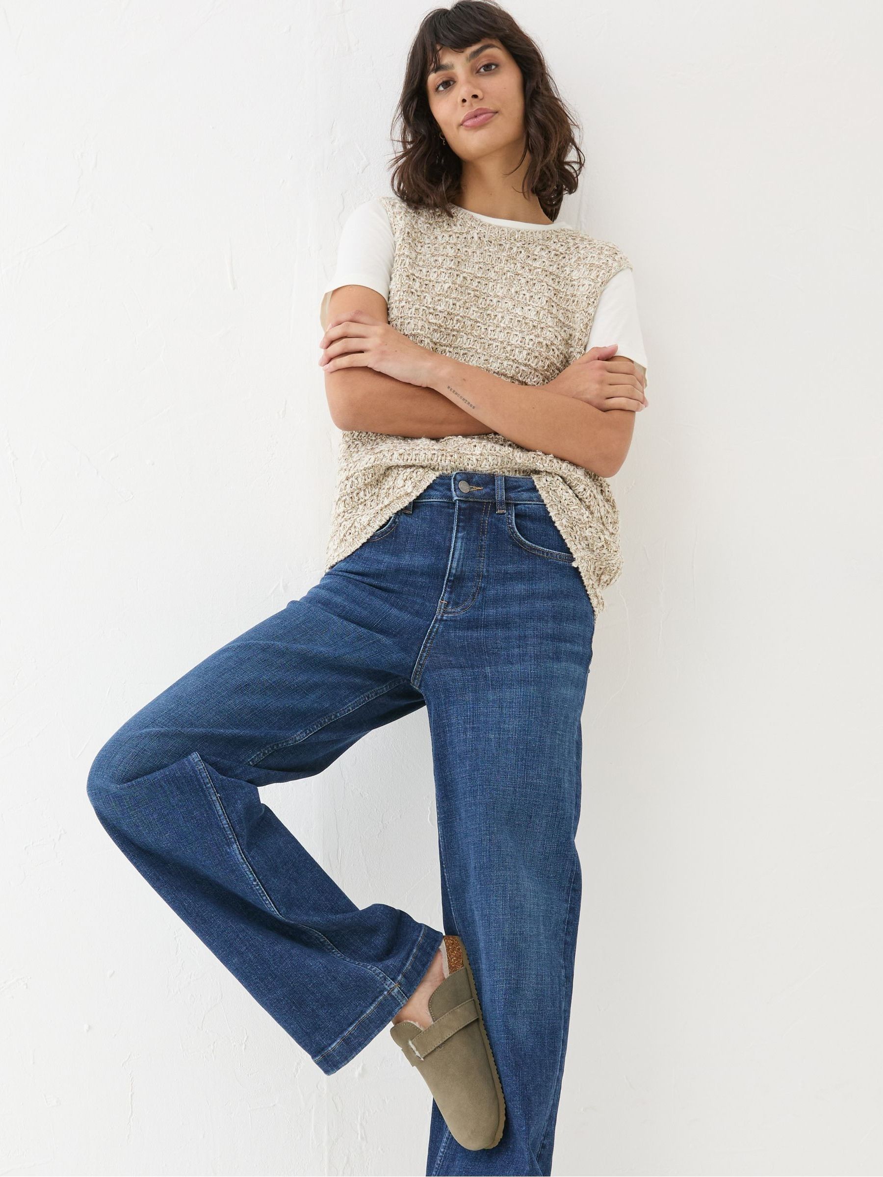 FatFace Welling Blue Wide Leg Jeans